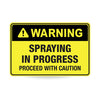 Warning Spraying In Progress, 900 x 600mm Metal, Class 1 Reflective, Swing Stand