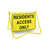 Residents Access Only, 900 x 600mm Metal, Class 1 Reflective, Swing Stand
