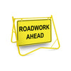 Roadwork Ahead, 900 x 600mm Metal, Class 1 Reflective Swing Stand