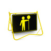 Symbolic Traffic Controller, Night Use, 900 x 600mm Metal, Class 1 Reflective, Swing Stand