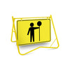 Symbolic Traffic Controller (Yellow), 900 x 600mm Metal, Class 1 Reflective, Swing Stand