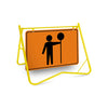 Symbolic Traffic Controller, 900 x 600mm Metal, Reflective Diamond Grade, Swing Stand