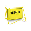Detour (Text With Blank Space For Magnet), 900 x 600mm Metal, Class 1 Reflective, Swing Stand