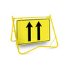 Lane Status (2 Lane Arrows), 900 x 600mm Metal, Class 1 Reflective, Swing Stand