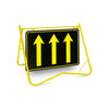 Lane Status (3 Lane Arrows), Night Use, 900 x 600mm Metal, Class 1 Reflective, Swing Stand