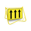 Lane Status (3 Lane Arrows), 900 x 600mm Metal, Class 1 Reflective, Swing Stand