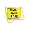 Water Over Road (Text), 900 x 600mm Metal, Class 1 Reflective, Swing Stand