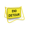 End Detour, 900 x 600mm Metal, Class 1 Reflective, Swing Stand