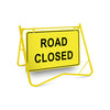 Road Closed, 900 x 600mm Metal, Class 1 Reflective, Swing Stand