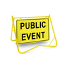 Public Event, 900 x 600mm Metal, Class 1 Reflective, Swing Stand