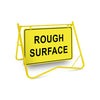 Rough Surface (Text), 900 x 600mm Metal, Class 1 Reflective, Swing Stand