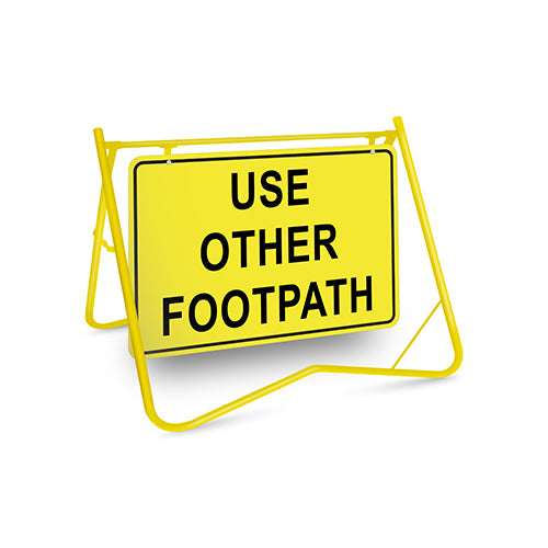Use Other Footpath, 900 x 600mm Metal, Class 1 Reflective, Swing Stand