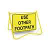Use Other Footpath, 900 x 600mm Metal, Class 1 Reflective, Swing Stand