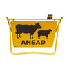 Stock Ahead (T1-19A), 900 x 600mm Metal, CL1 Refl Swing Stand w/Beacon Kit