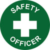 Safety Officer, 50mm Round Hardhat Stickers, Pack/12