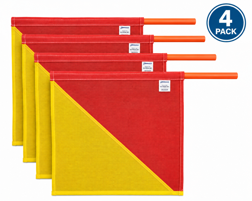 Premium Mesh Type Oversize Flag w/ Flexible Plastic Pole, Pack/4