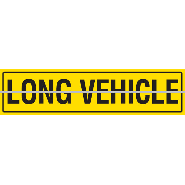 Long Vehicle, 1020 x 250mm, Hinged, Class 2 Reflective Aluminium