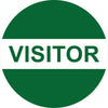 Visitor, 50mm Round Hardhat Stickers, Pack/12