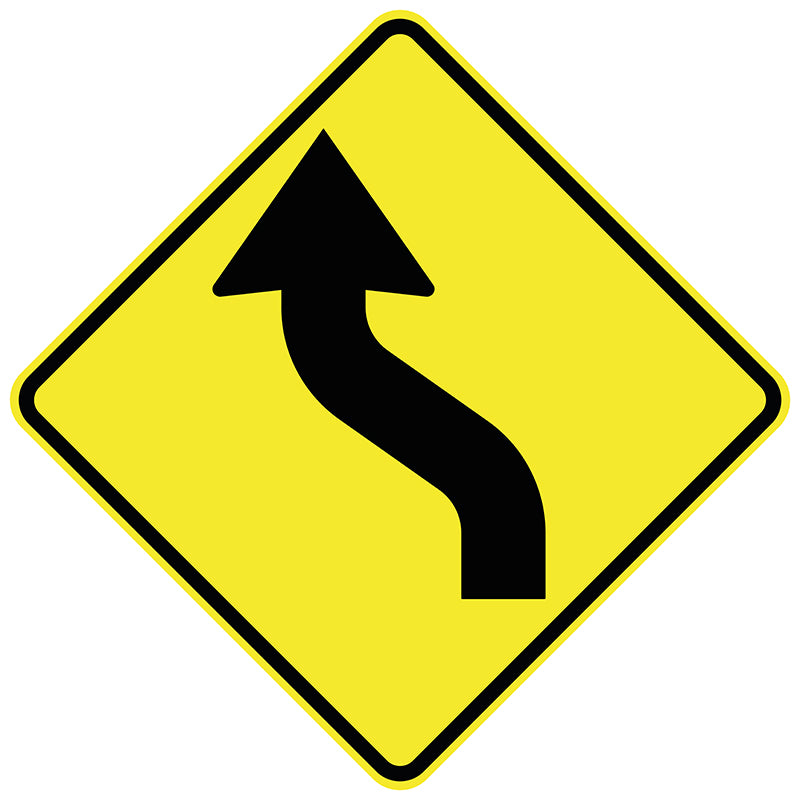 Reverse Left Curve (Symbolic) — Pinnacle Signage
