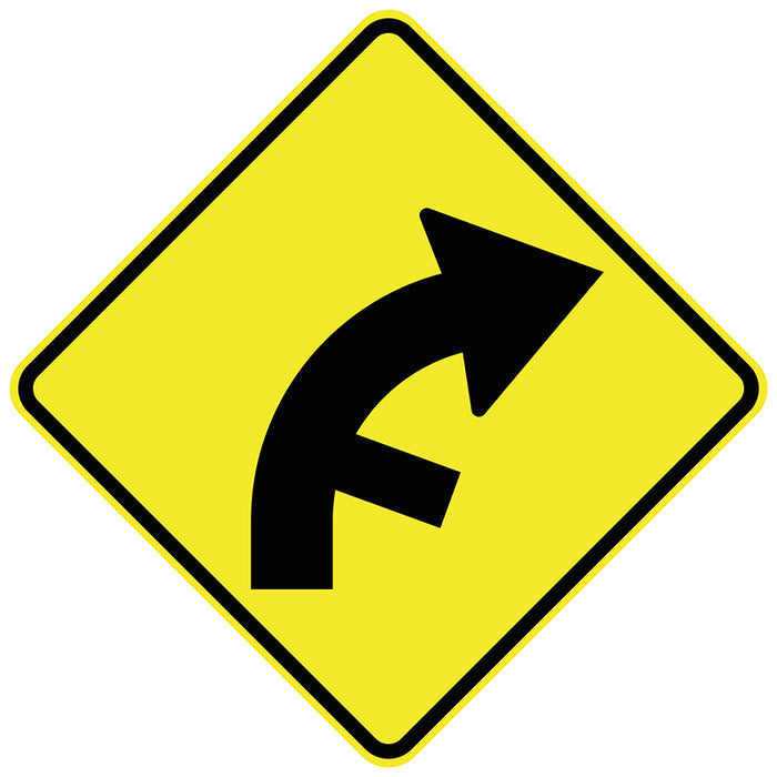 Curved Side Road Outside Junction Right (Symbolic)