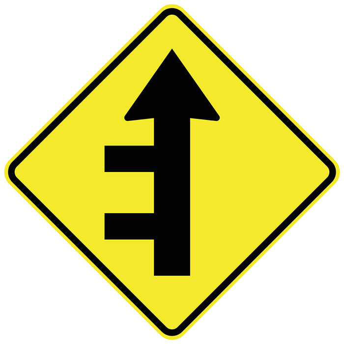 Two Side Road Junctions On Left (Symbolic)