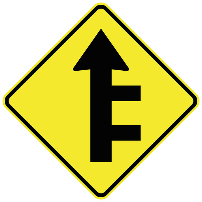 Two Side Road Junctions On Right (Symbolic)