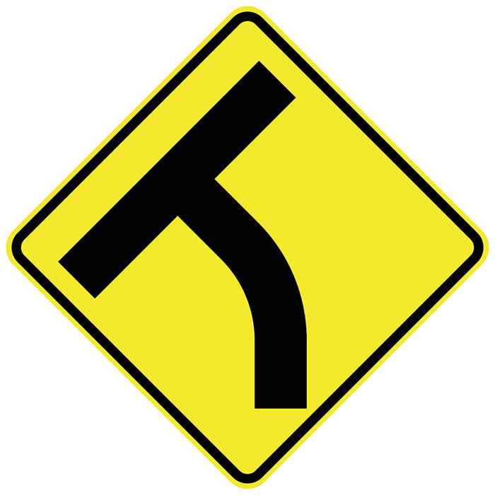 T-Intersection Curved Approach Left (Symbolic)