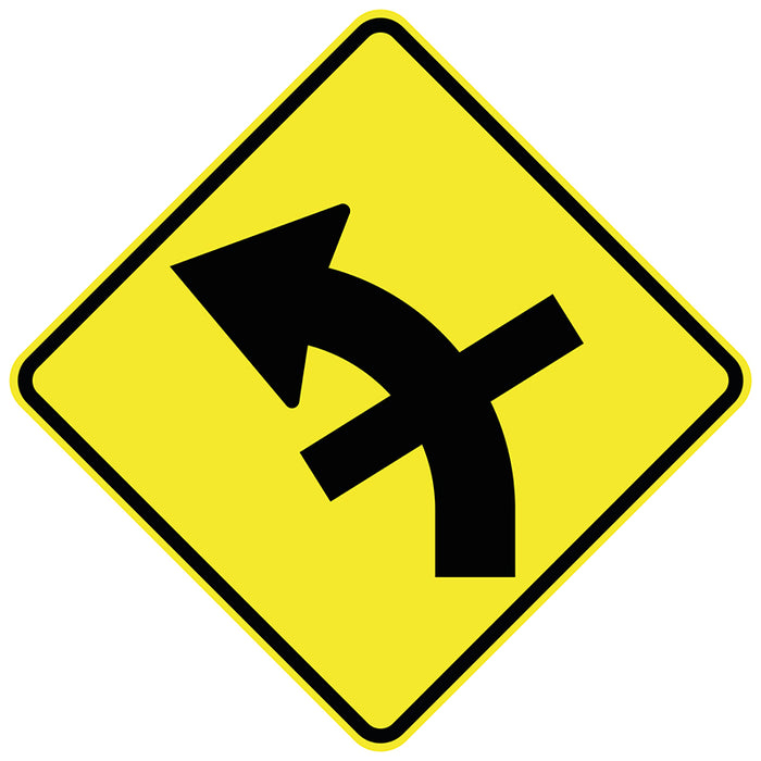 Crossroad On Curve Left (Symbolic)