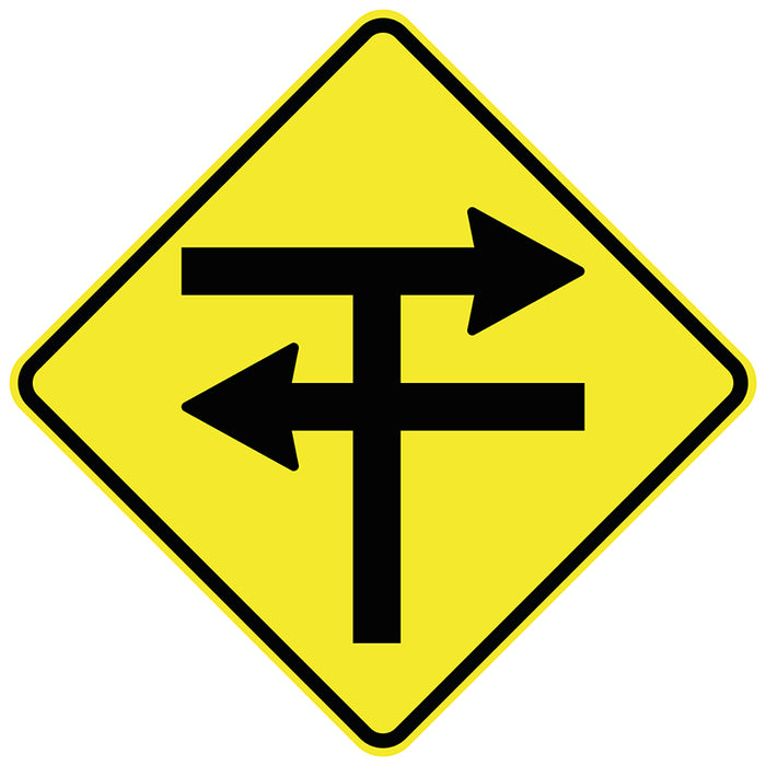 T Junction With Dual Carriageways (Symbolic)