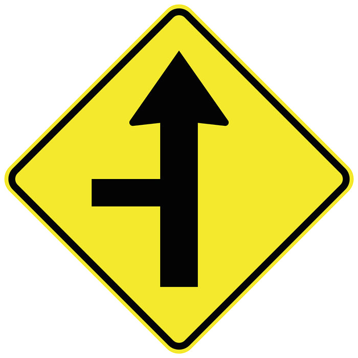 Side Road Left Intersection On Straight (Symbolic)