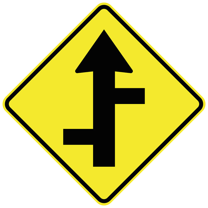 Staggered Side Road Junctions Left (Symbolic)