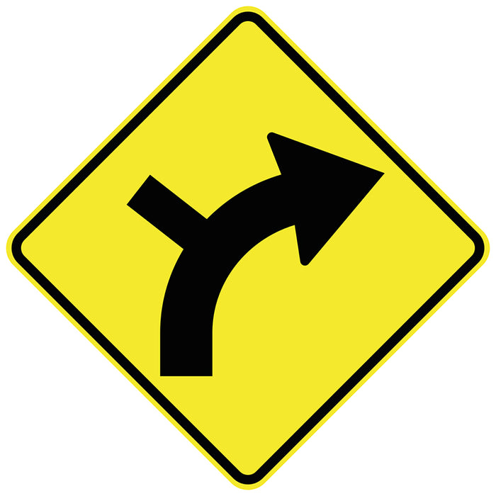 Curved Side Road Inside Junction Right (Symbolic)