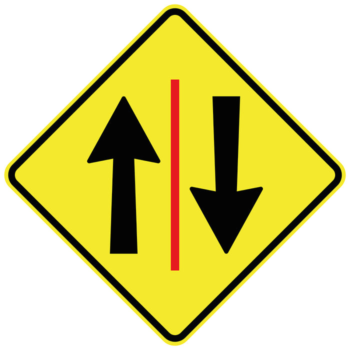 One Lane Each Way With Barrier (Symbolic)