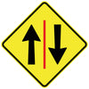 One Lane Each Way With Barrier (Symbolic)