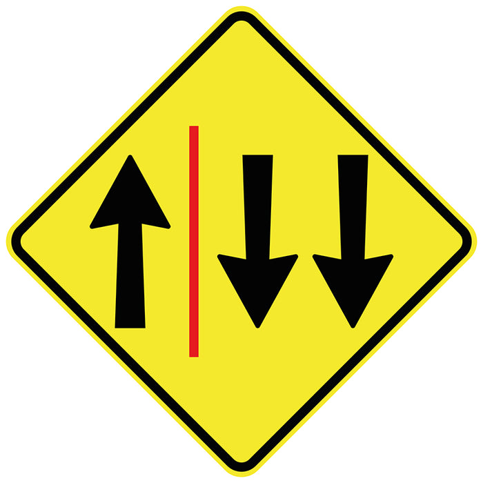 One And Two Lane Each Way With Barrier (Symbolic)