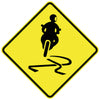 Hazardous Motorcycle Curve Right (Symbolic)