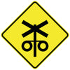 Rail Crossing With Warning Lights (Symbolic)