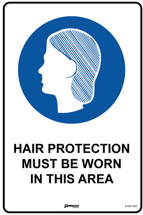 Hair Protection Must Be Worn In This Area