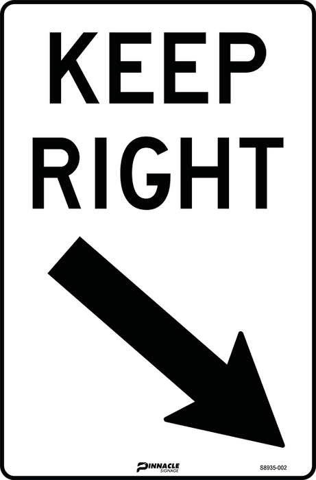 Keep Right (With Arrow)