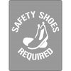 Poly Stencil, Safety Shoes Required (With Picto)