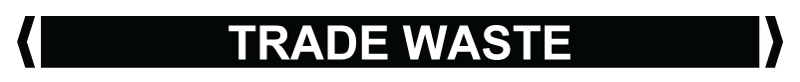 Self Adhesive Pipe Markers, Trade Waste (Black)