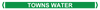 Self Adhesive Pipe Markers, Towns Water (Green)