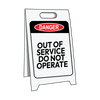 Corflute Sign Stand, Danger Out of Service Do Not Operate, 500 x 300mm
