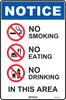 Notice No Smoking, Notice No Eating, Notice No Drinking In...