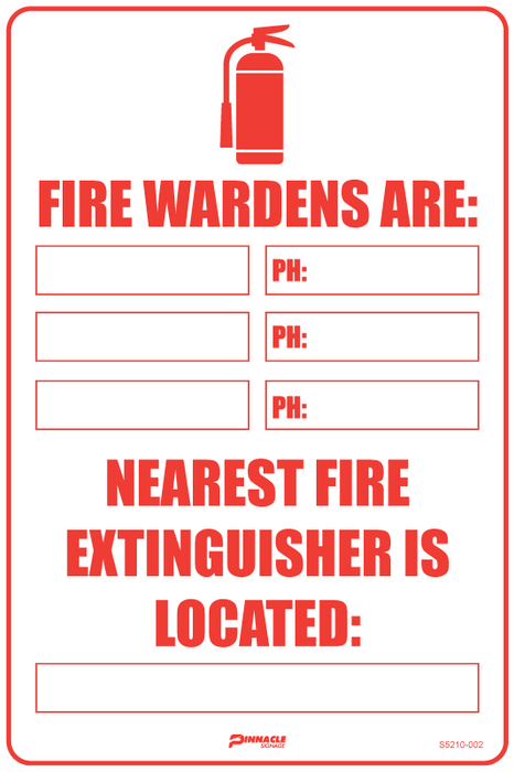 Fire Wardens Are Nearest Fire Extinguisher Is Located