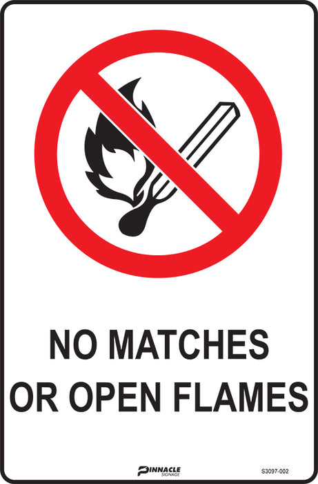 No Matches Or Open Flames