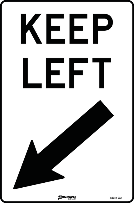 Keep Left (With Arrow)