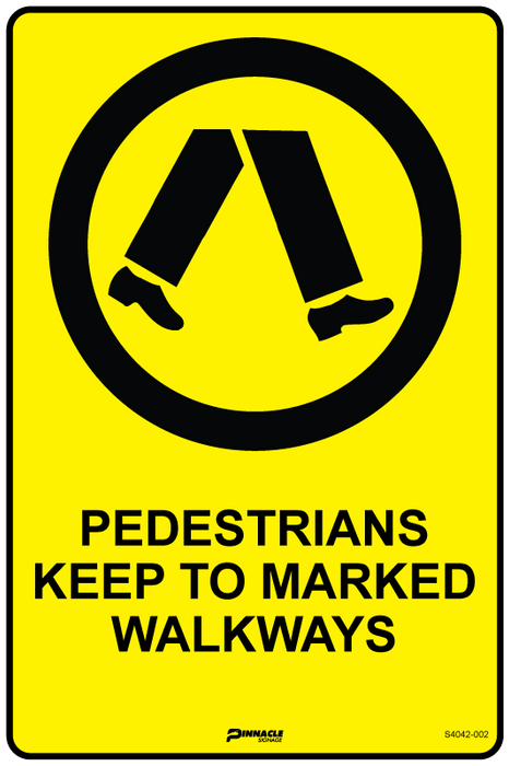 Pedestrians Keep to Marked Walkways