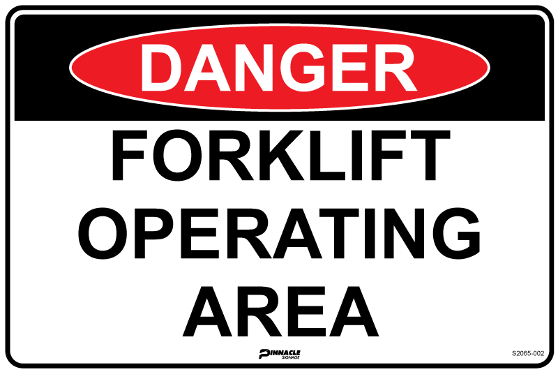 Danger Forklift Operating Area