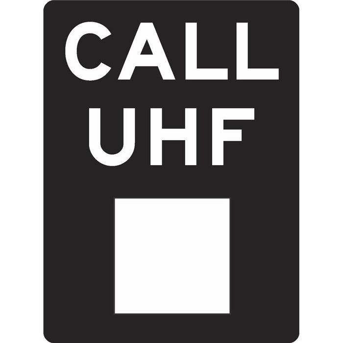 Call UHF (Black on White)